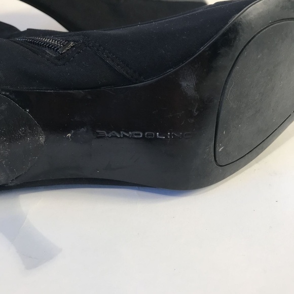 Bandolino Womens Boots Black Two Toned Pointed toe - Picture 3 of 8